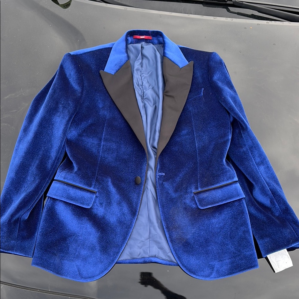 Men's Blue Velvet Blazer